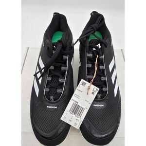 adidas Black Athletic Shoes with White Stripes